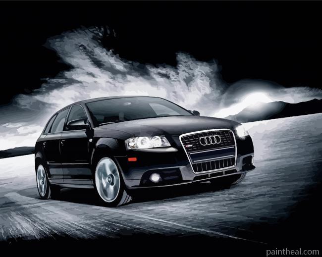 Black Audi A3 Painting By Numbers Kits
