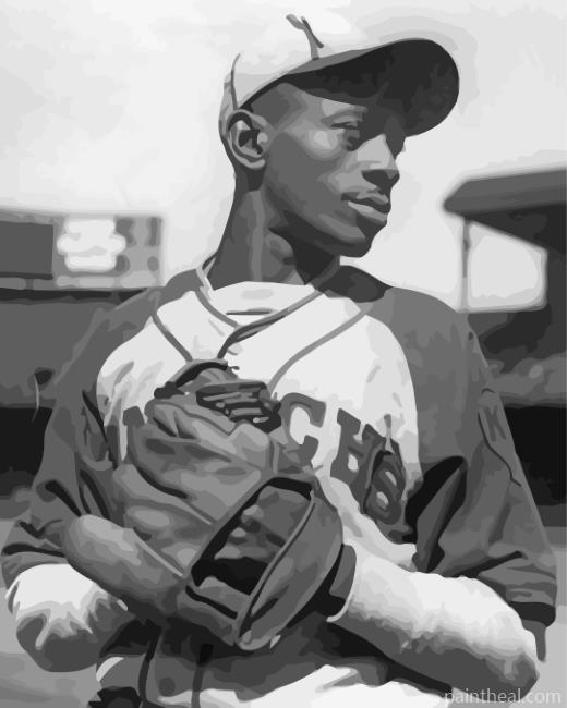 Satchel Paige Black And White Painting By Numbers Kits