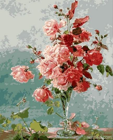 Floribunda Roses in Glass Painting By Numbers Kits