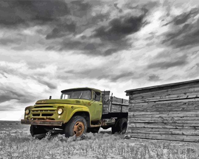 Truck In Desert Painting By Numbers Kits
