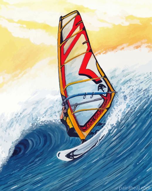 Ocean Windsurfing Art Painting By Numbers Kits