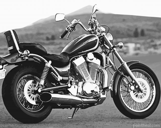 Black And White Suzuki GSX1400 Painting By Numbers Kits