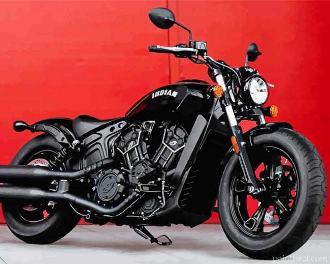 Indian Motorcycle Scout Bobber Painting By Numbers Kits