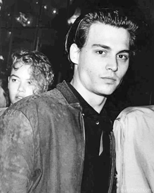 Black And White Johnny Deep Painting By Numbers Kits