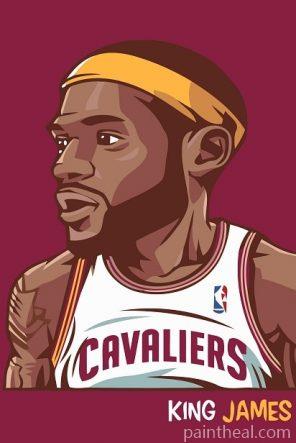 Cartoon King Lebron James – 5D Diamond Painting Painting By Numbers Kits