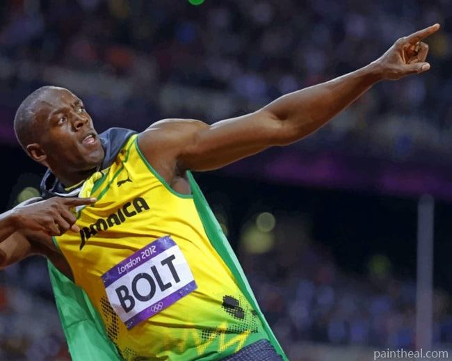 Jamaican Sprinter Usain Bolt Painting By Numbers Kits