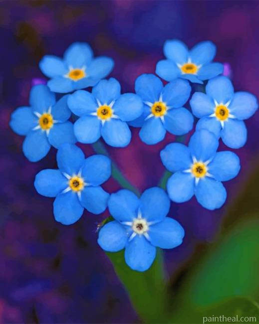 Forget Me Not Painting By Numbers Kits