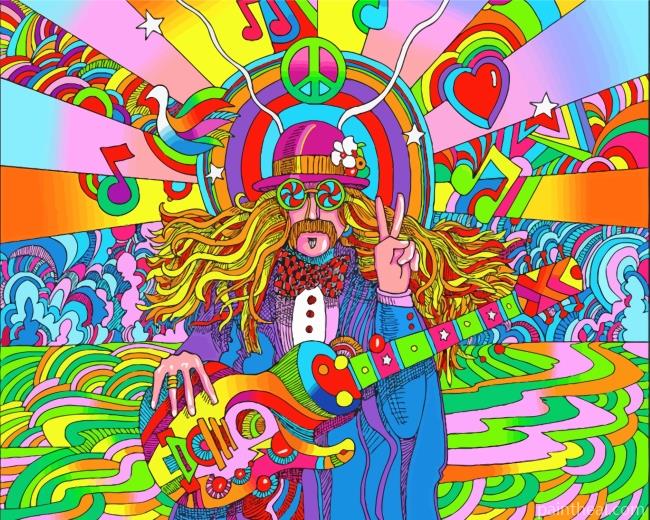 Hippie Musician Painting By Numbers Kits