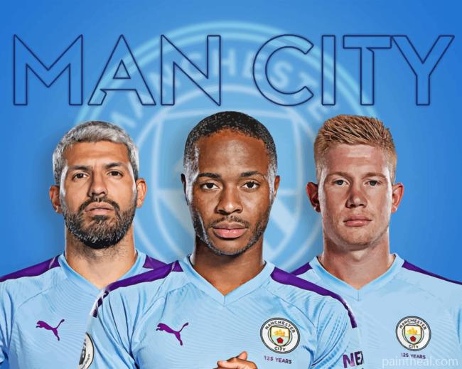 Man City Team Painting By Numbers Kits