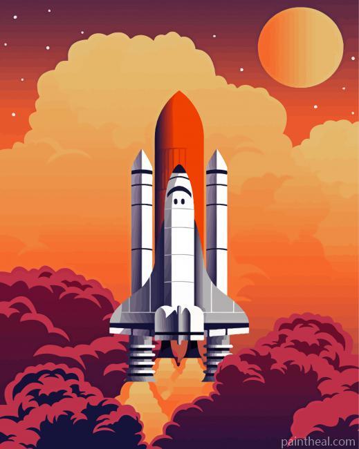 Space Shuttle Painting By Numbers Kits