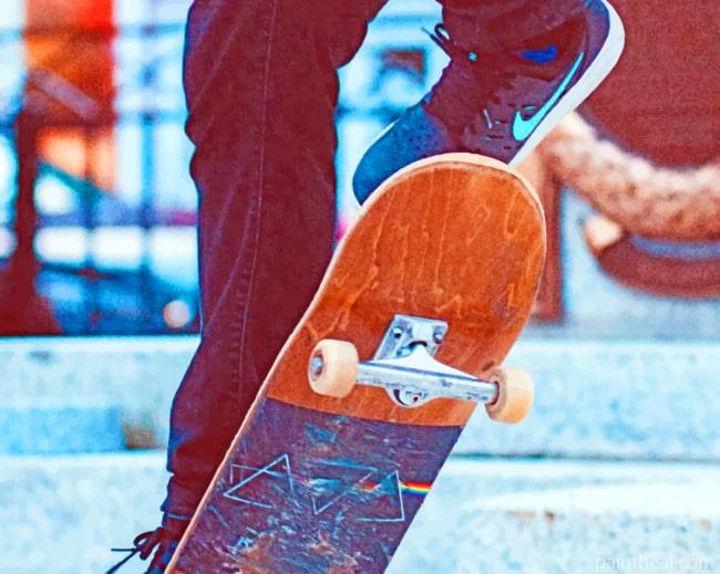 Skateboard Stunt Moves Painting By Numbers Kits