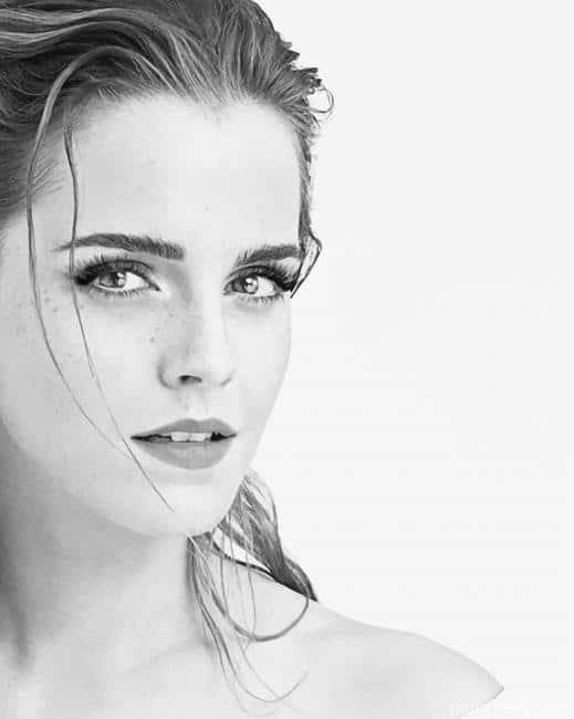 Emma Watson Black and White Painting By Numbers Kits
