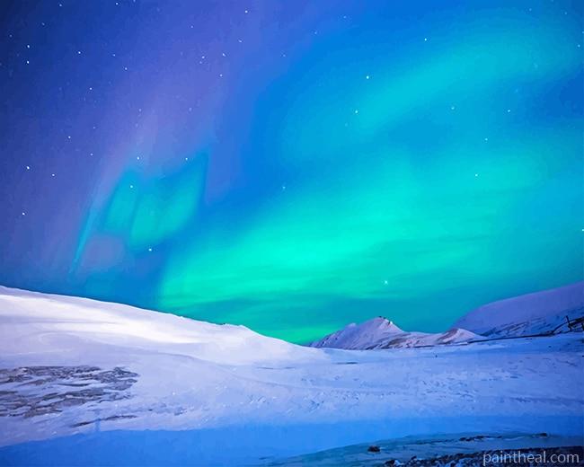 Snow Colorful Sky Painting By Numbers Kits