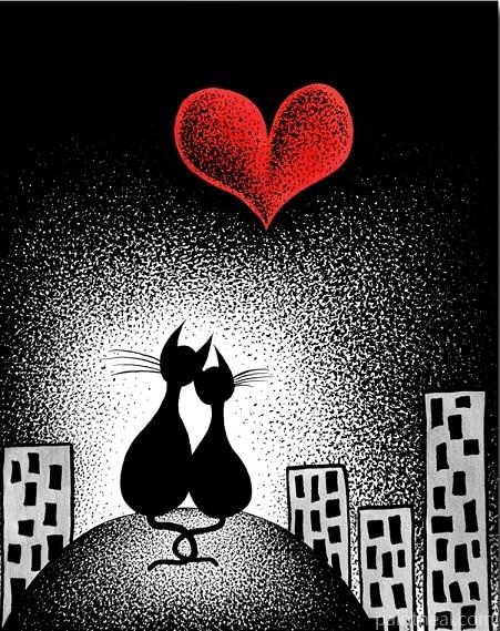Cats In Love Painting By Numbers Kits
