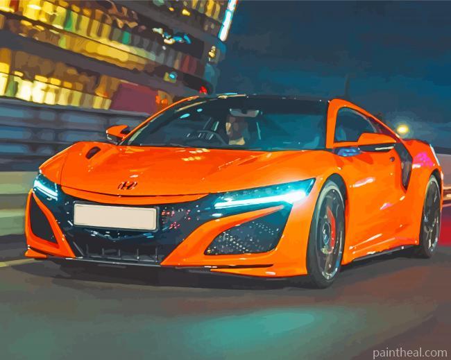 Orange Honda Painting By Numbers Kits