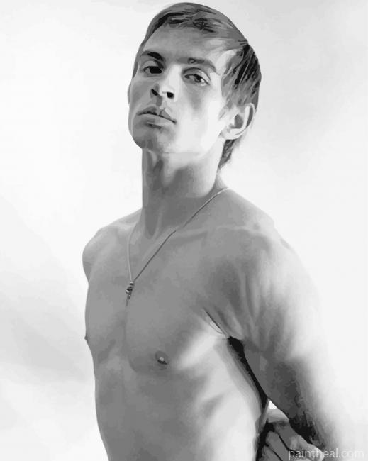 Black And White Rudolf Nureyev Painting By Numbers Kits