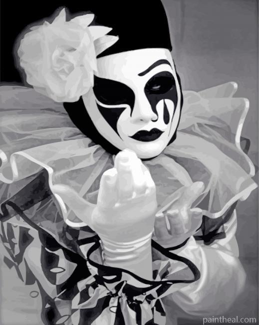 Masquerade Ball Clown Painting By Numbers Kits