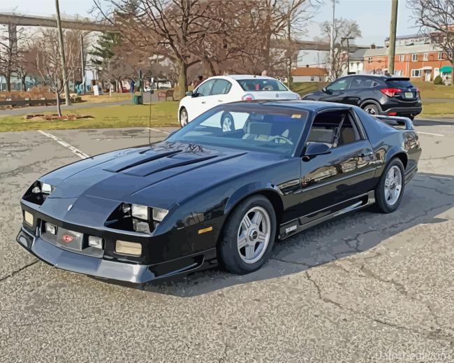 Black 1991 Camaro -Paint By Numbers Painting By Numbers Kits
