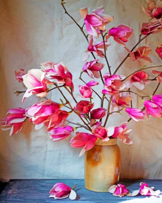 Aesthetic Magnolias Painting By Numbers Kits