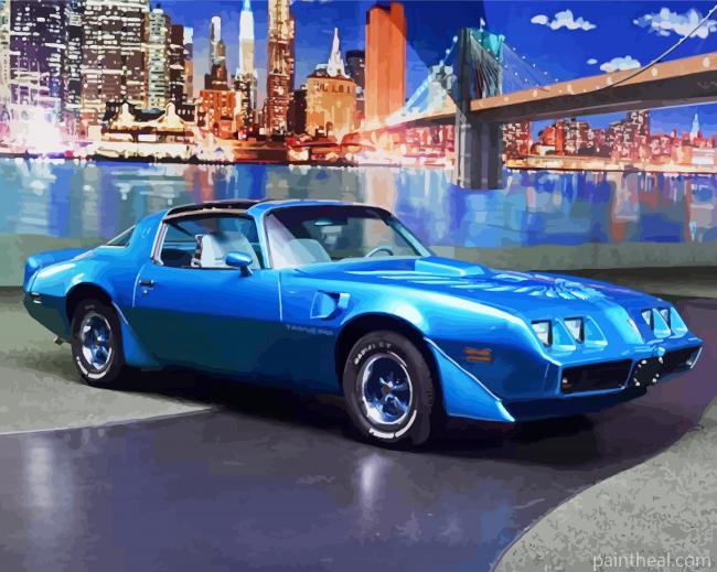 The 1979 Blue Pontiac Firebird Painting By Numbers Kits