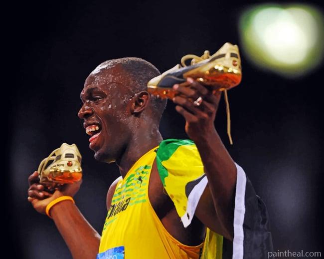 Athlete Usain Bolt Painting By Numbers Kits