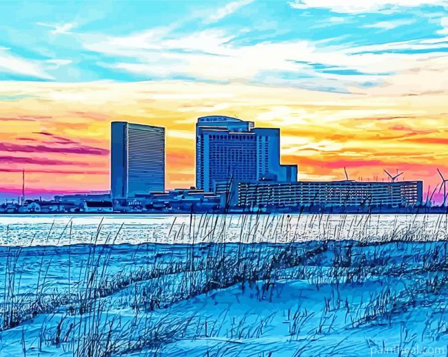 Brigantine NJ Beach Painting By Numbers Kits