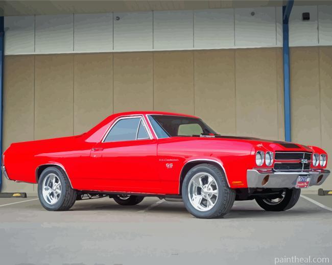 Red Elcamino Painting By Numbers Kits