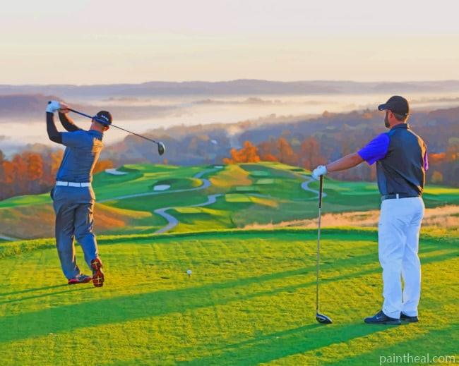 Golf Players Painting By Numbers Kits