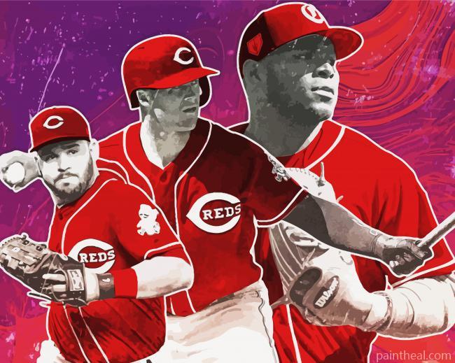 Cincinnati Reds Baseball Painting By Numbers Kits