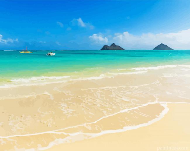 Lanikai Beach East Coast USA Painting By Numbers Kits