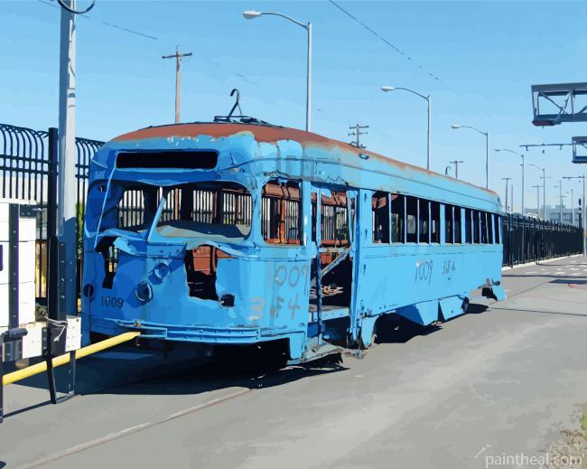 Blue Streetcars Painting By Numbers Kits
