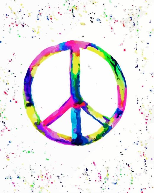 Colorful Peace Symbol Painting By Numbers Kits