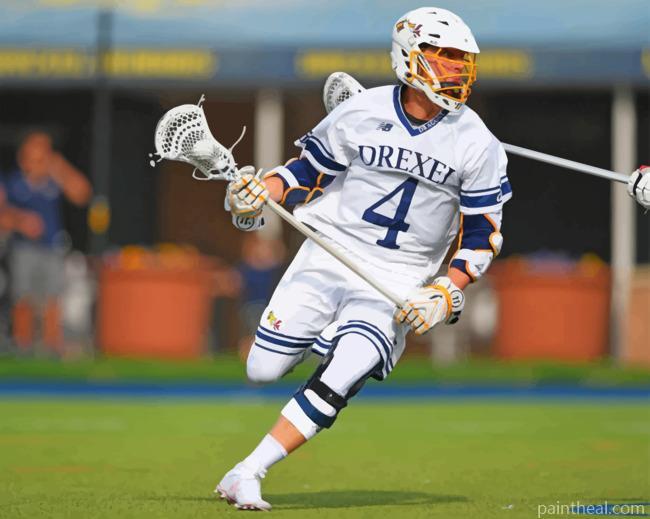 Lacrosse Player Painting By Numbers Kits