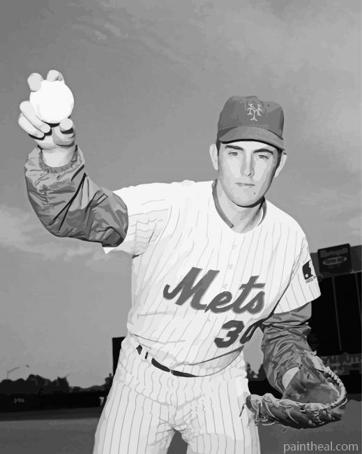 Black And White Nolan Ryan Painting By Numbers Kits