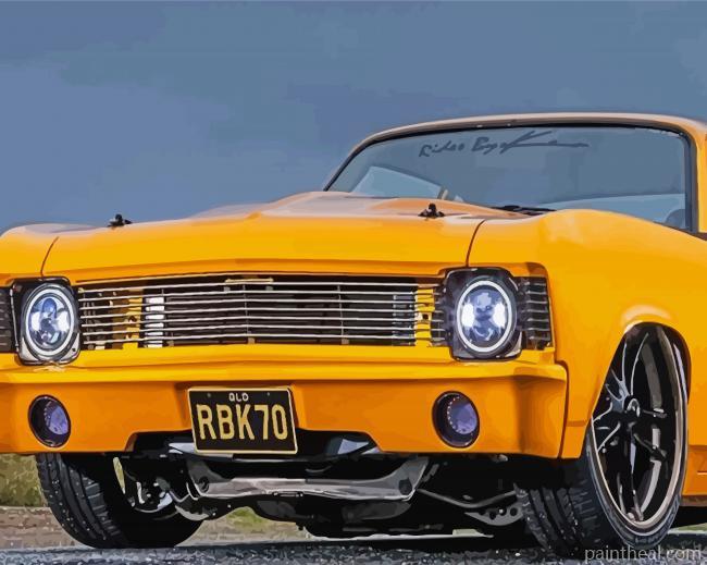 Yellow Chevy Nova Painting By Numbers Kits