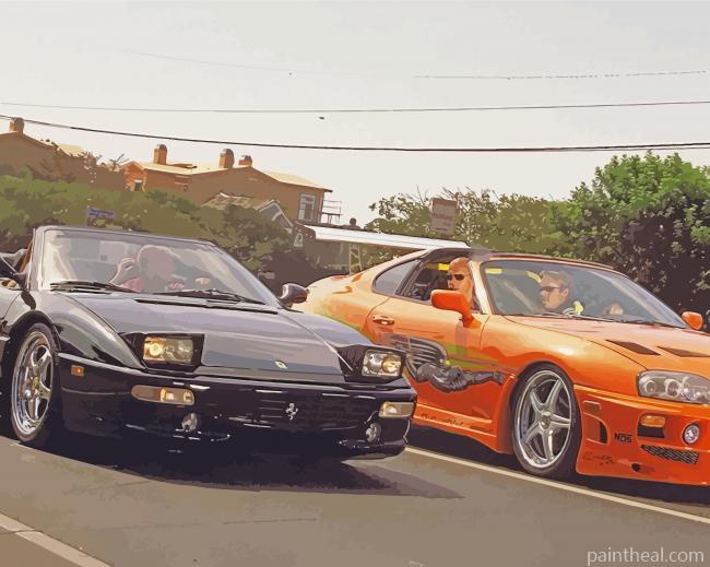Fast And Furious Cars Painting By Numbers Kits