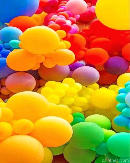 Colorful Ballons Painting By Numbers Kits