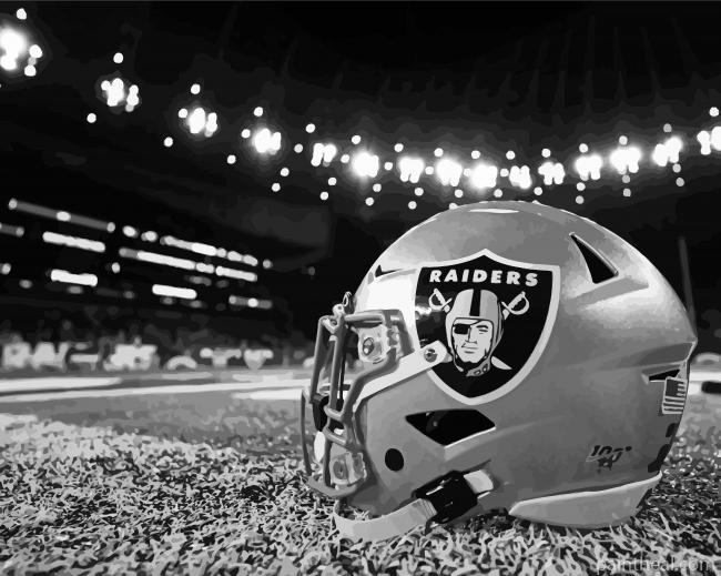 Las Vegas Raiders Helmet Painting By Numbers Kits