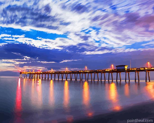 Venice Florida At Sunset Painting By Numbers Kits