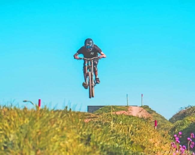 Biking Sport In Nature Painting By Numbers Kits