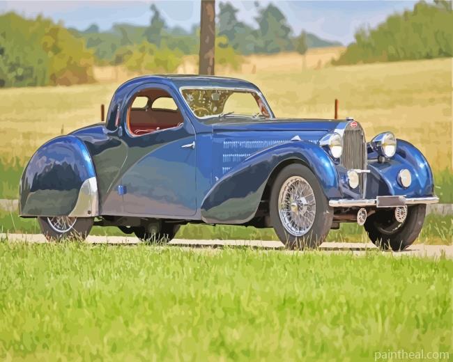 Classic Bugatti Car Painting By Numbers Kits