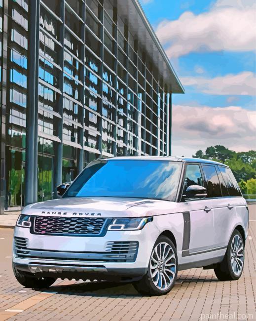 Aesthetic White Landrover Painting By Numbers Kits