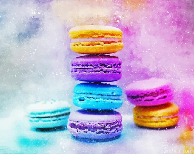 Watercolor Macarons Painting By Numbers Kits