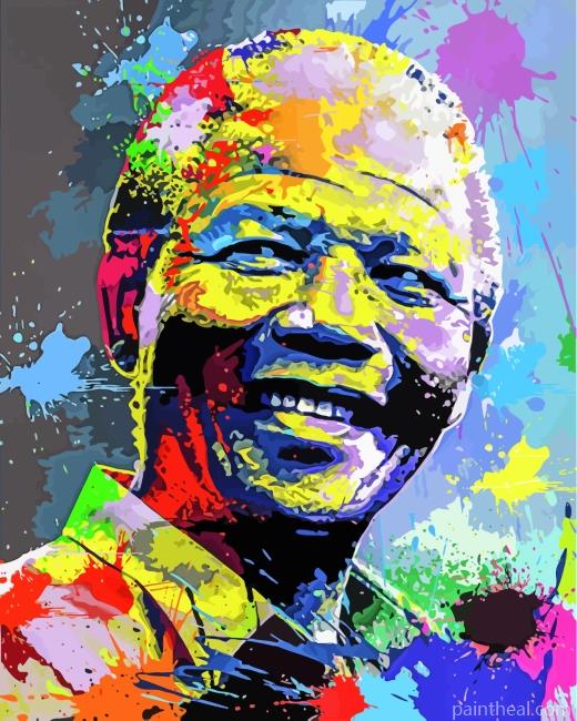 Colorful Nelson Mandela Painting By Numbers Kits