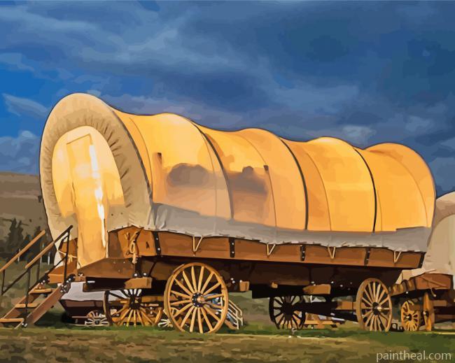 Covered Western Wagon Painting By Numbers Kits