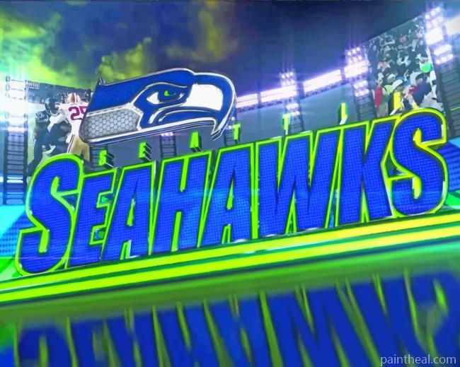 Seahawks Logo Painting By Numbers Kits