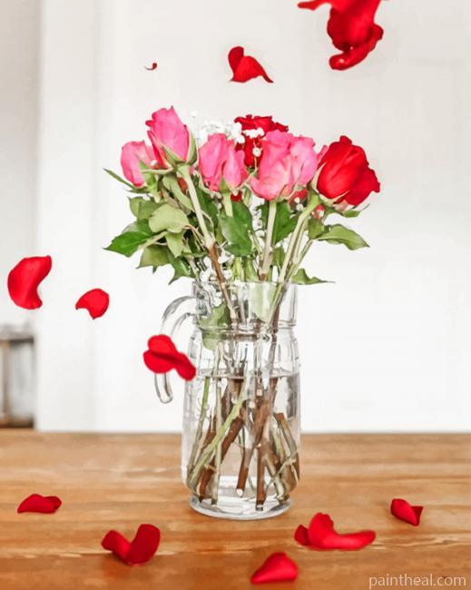 Fresh Flowers Vase Painting By Numbers Kits