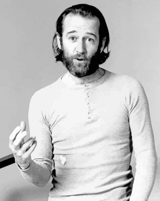 Black And White George Carlin Painting By Numbers Kits