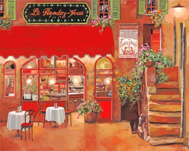 Paris Coffee Shop Painting By Numbers Kits