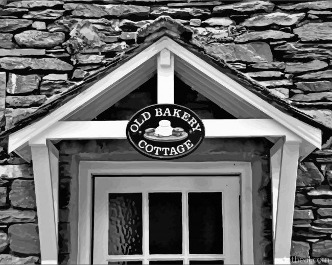 Black And White The Old Bakery Painting By Numbers Kits